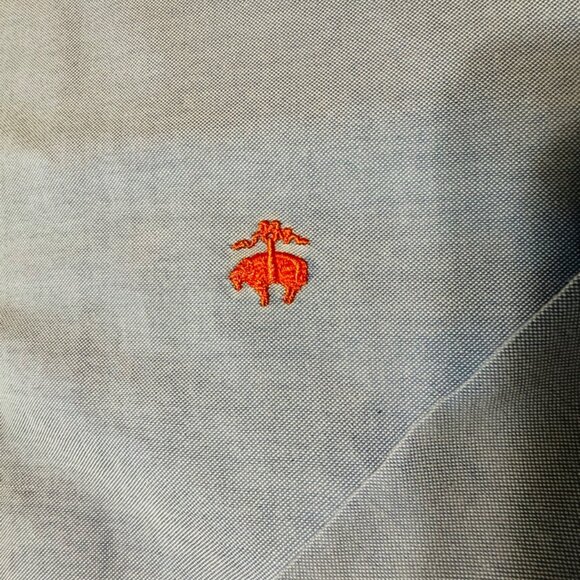 Brooks Brothers Regent Fit Size Medium Button Up Dress Shirt Blue - Picture 3 of 10
